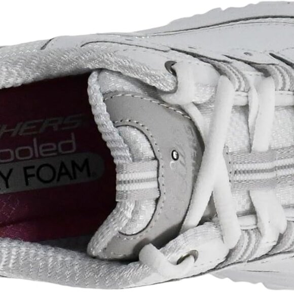 Women's Leather Sneakers Size 7 White Comfort Cushioned Shock Absorbing - Picture 5 of 7